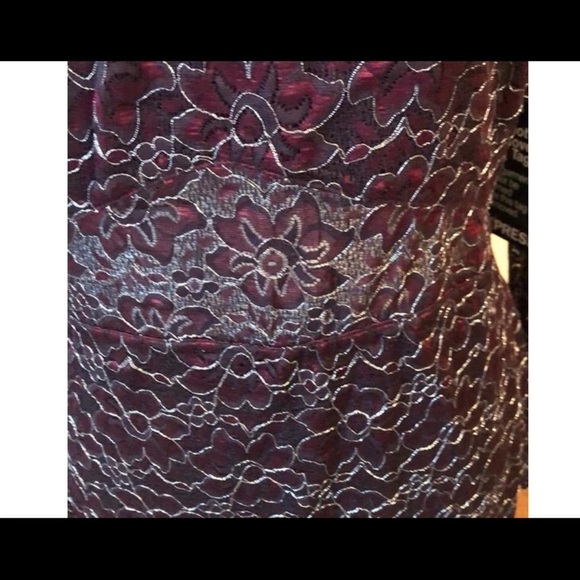 Express NWT Burgundy and Silver Cocktail Dress - Picture 4 of 6